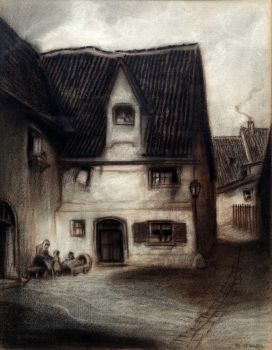 Hermann Gradl, Village scene
