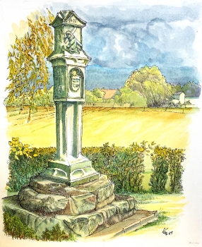 Heinrich Kuchenreuther, Monument in front of a landscape