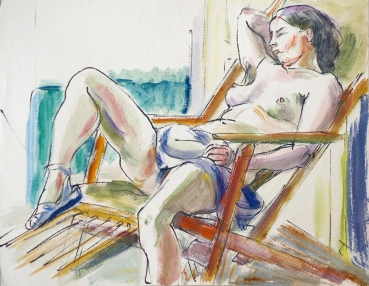 Arthur Rappl, Women's nude in deckchair