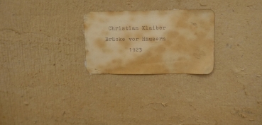 Christian Klaiber, Brücke vor Häusern