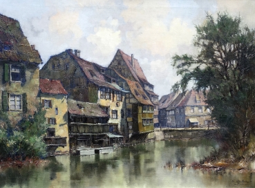 Ernst Bröcker, View of the Pegnitz in Nuremberg