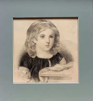 H. Lübbert, Girl portrait with book