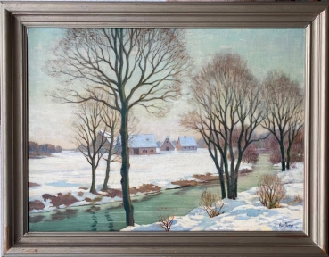 Karl Roeger, Wintermorgen an der Pegnitz