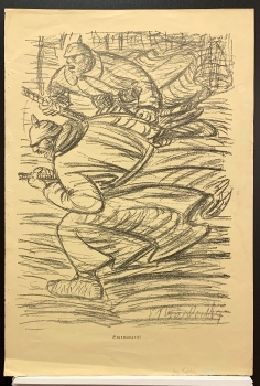 Ernst Barlach, Sturmangriff, aus der Zeitschrift Kriegszeit