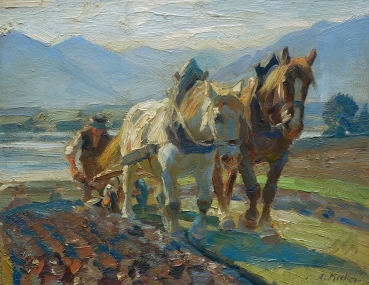 Arnold Moeller, Plowing farmer on the Staffelsee