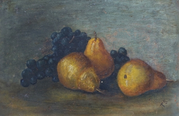 Monogramist T.S., Still life with pears and grapes