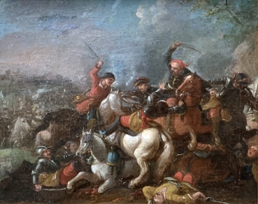 Salvator Rosa (Attr.), Battle painting 17./18. Century