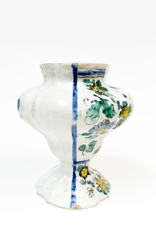 Italienische Majolika Vase aus einer Klosterapotheke 1742