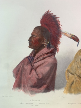 Karl Bodmer, Massika, Saki Indianer. Wakusasse, Musquake Indianer