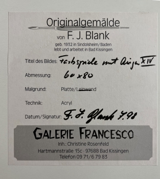 Franz J. Blank, Farbspirale mit Augen XIV