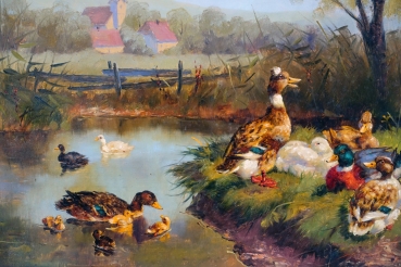 Josef Hofbauer, Ducks at the pond