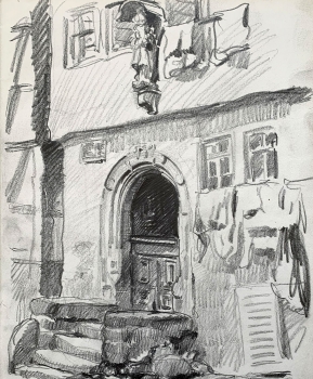 Julius Schrag, Rothenburg front door