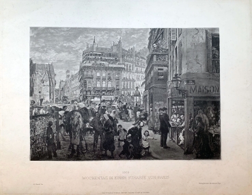 Adolf von Menzel, Wochentag einer Straße in Paris 1869