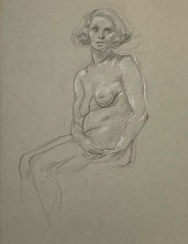 Eberhard Riegele, Seated female nude