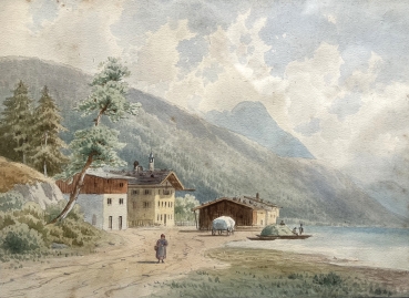 Unknown, Houses at Lake Achensee