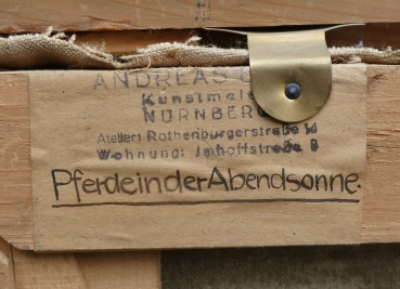 Andreas Bach, Zwei ruhende Pferde im Nürnberger Knoblauchsland