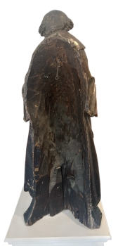 Large late Gothic carved figure of a saint