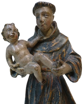 Saint Anthony Baroque wooden figure