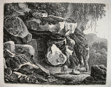 Johann Christian Reinhart, Drei Schafe An Der Felsgrotte