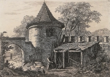 Johann Christoph Erhard, Low round tower with archway