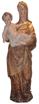 large gothic madonna figurine - mid 15th century