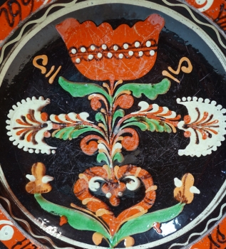 Hafner ceramics rose plate 1799