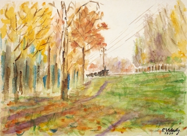 Emil Scheidig, Herbst am Bahndamm 1934