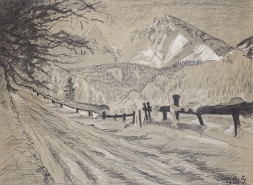 Emil Scheidig, Winter mountain view Walding 1938