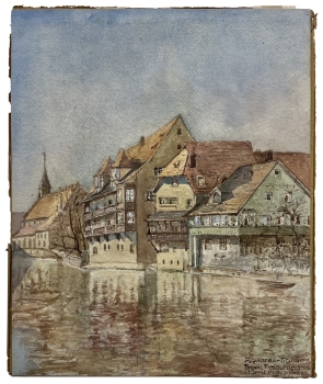 Franz Fleischmann, Nürnberg - Häuser an der Pegnitz