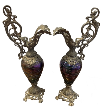 Loetz Austria two vases 19th century