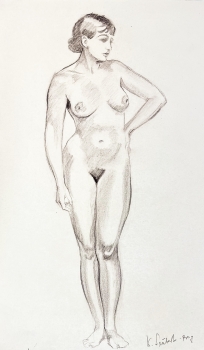 Karl Seubert, Standing nude woman