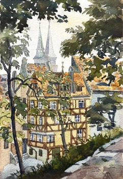 Karl Seubert, Blick von der Burg auf Nürnberg