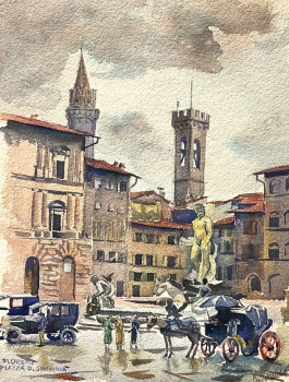 Karl Seubert, Florenz - Piazza della Signoria