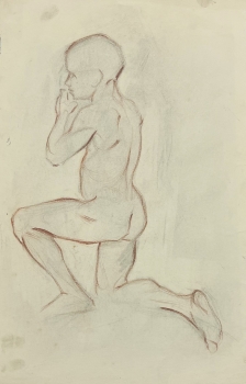 Karl Seubert, man figure drawing