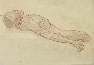 Karl Seubert, lying nude man