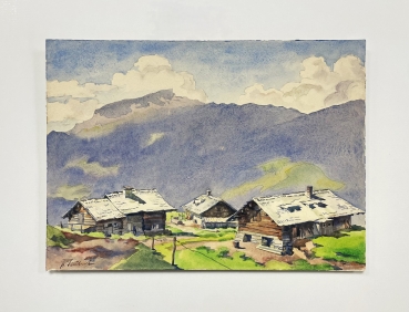 Karl Seubert, Kleinwalsertal Riegler an Kleinwalsertal mit den hohen Ifen am Hirtengrund (1950)