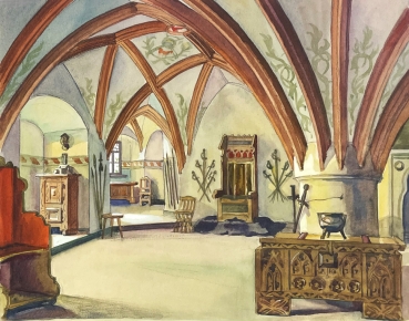 Karl Seubert, Knights Hall in Lauenstein Castle 1937