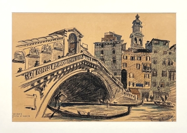 Karl Seubert, Venedig Ponte di Rialto 1925