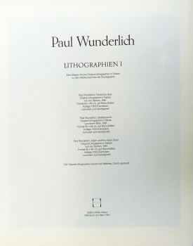 Paul Wunderlich, Lithographien I. (Mappe mit 3 Lithographien)