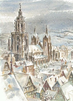 Ludwig Schäfer-Grohe, Stadtansicht im Winter