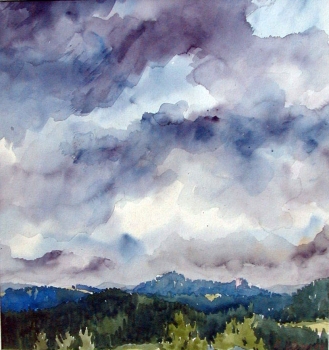 Hans Kern, Clouds over landscape