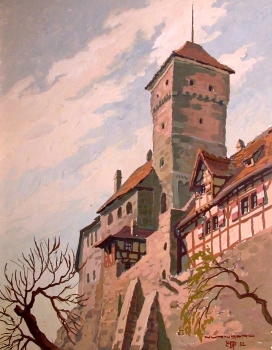 Kurt Mayer-Pfalz, View of the Nuremberg Kaiserburg