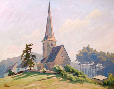 Kurt Mayer-Pfalz, Kirche in fränkischer Landschaft