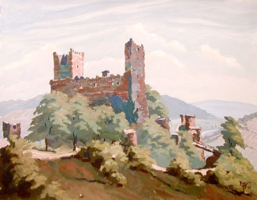 Kurt Mayer-Pfalz, Burgruine in Franken