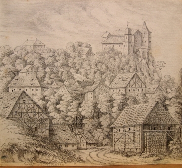 Bleizeichnung, 1829, Egloffstein in der Fränkischen Schweiz