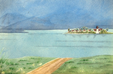 Unknown artist, womanisland on Chiemsee around 1920