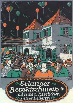 Johann Jakob Dietz, original poster design for Bergkirchweih Erlangen