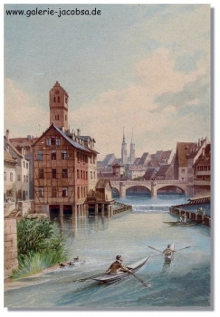 Biedermeier, View over the Pegnitz in Nuremberg