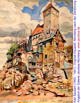 Karl Seubert, Nuremberg (castle) after its destruction in World War 2