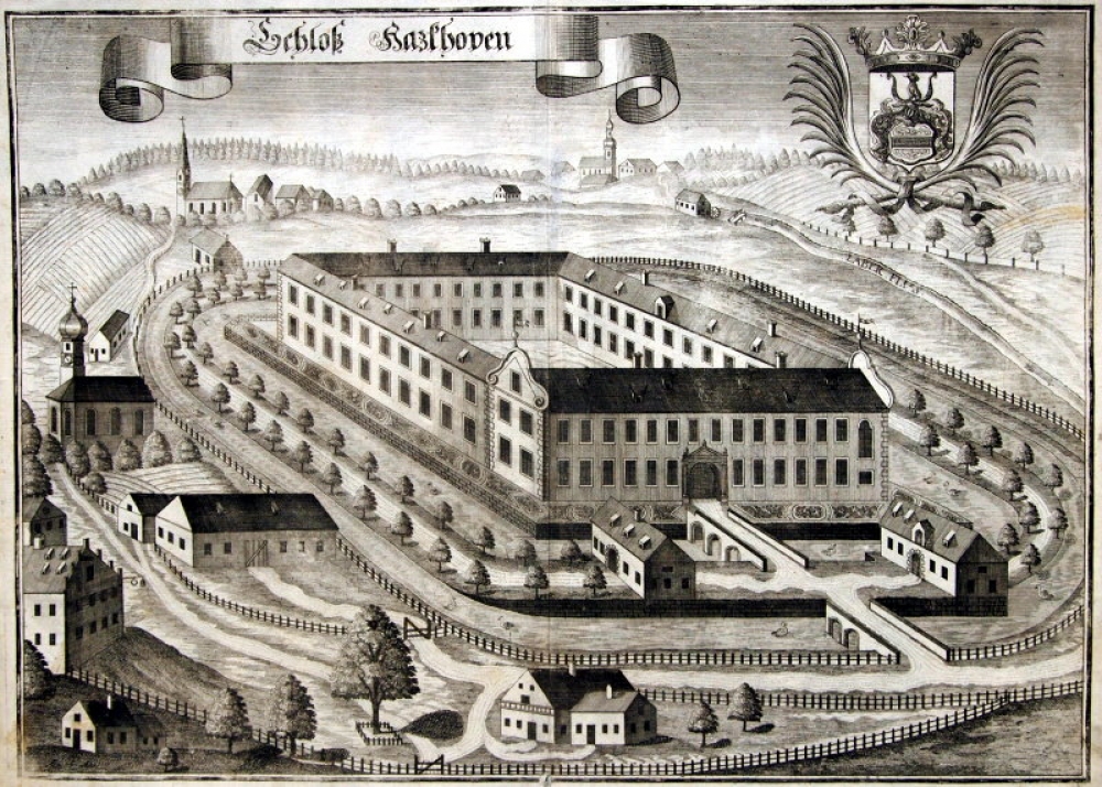 Michael Wening (1645-1718), Schloß Hazthoven, heute Schloss Niederhatzkofen bei Rottenburg